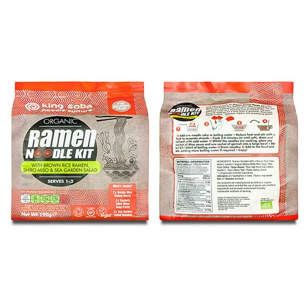 Brown Rice Ramen Noodles Kit Shiro Miso & Sea Garden Salad