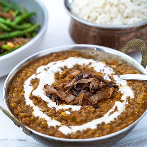 Vegetable Pilau Rice and Dal Makhani