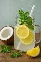 Coconut Water with Mint and Lemon