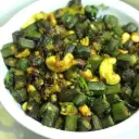 Okra with Fried Nuts